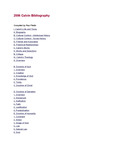 Calvin Bibliography 2006