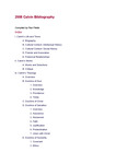 Calvin Bibliography 2008