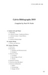 Calvin Bibliography 2019