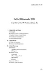 Calvin Bibliography 2023