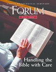 Calvin Theological Seminary Forum by Jeffrey A. D. Weima, Michael J. Williams, Bob Rudesill, and Lugene Schemper