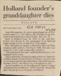 Folder 35: Genealogy [photocopy, newsprint], 1950, 1994, and undated