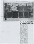 Folder 19: The Van Raalte home: newspaper clippings and pictures [photocopy], undated by Van Raalte Collection