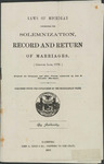 Folder 26: Copy of Michigan Marriage Laws, 1867 and Marriage Certificates, 1849, 1876