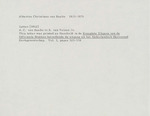 Folder 03: Biographical Letter to S. Van Velzen [translation], 1862 by Van Raalte Collection