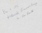 Folder 26: Letters from A. Brummelkamp [transcription, translation], 1844, 1874, 1876 by Van Raalte Collection