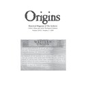 Origins (vol. 27, no. 02) Fall 2009