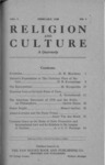 Religion and Culture Volume 1, No. 4, February 1920 by Religion and Culture Club