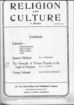 Religion and Culture Volume 3, No. 1, June 1921 by Van Noord Publishing Company