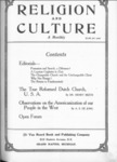 Religion and Culture Volume 3, No. 2, July 1921 by Van Noord Publishing Company