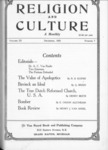Religion and Culture Volume 3, No. 7, December 1921 by Van Noord Publishing Company