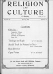 Religion and Culture Volume 3, No. 10, March 1922