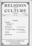 Religion and Culture Volume 3, No. 12, May 1922