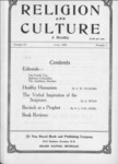Religion and Culture Volume 4, No. 1, June 1922