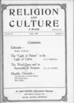 Religion and Culture Volume 4, No. 11, April 1923