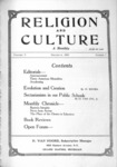 Religion and Culture Volume 5, No. 7, December 1923