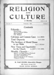 Religion and Culture Volume 5, No. 9, February 1924