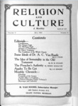 Religion and Culture Volume 5, No. 12, May 1924