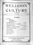Religion and Culture Volume 6, No. 2, July 1924