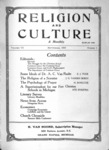 Religion and Culture Volume 6, No. 4, September 1924