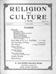 Religion and Culture Volume 6, No. 5, October 1924