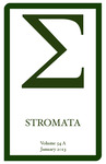 The Stromata Volume 54 Issue 1