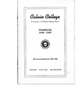 Academic Catalog 1947-1948 by Calvin University