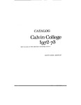 Academic Catalog 1972-1973 by Calvin University