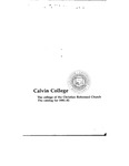 Academic Catalog 1981-1982 by Calvin University