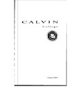 Academic Catalog 1998-1999 by Calvin University