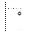 Academic Catalog 1999-2000 by Calvin University