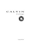 Academic Catalog 2005-2006 by Calvin University